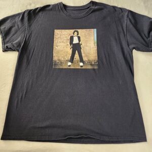 Michael Jackson Of The Wall Black Tshirt With Graphics Size XL